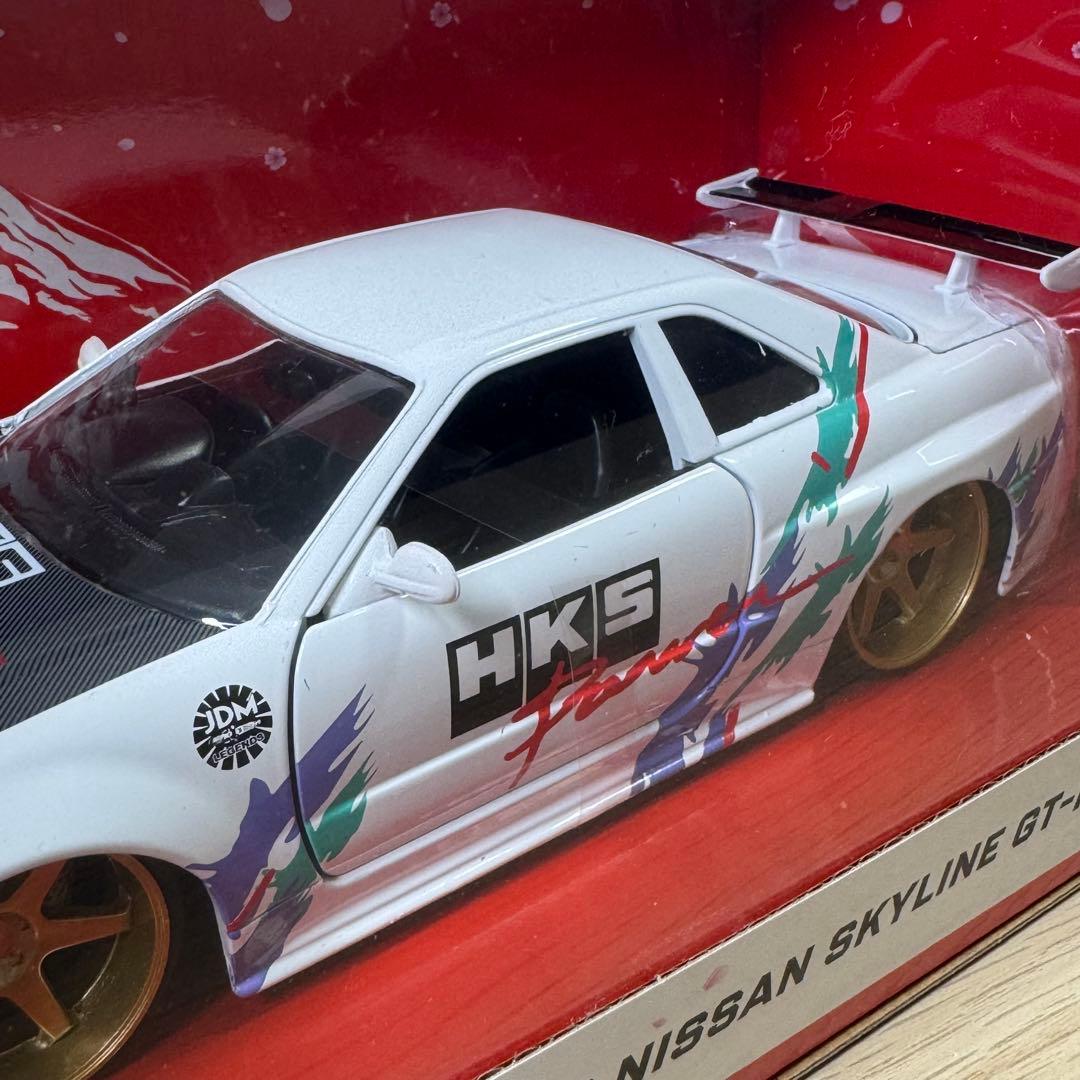新品未開封 JDMスカイライン GT-R R34 合金モデル HKS仕様