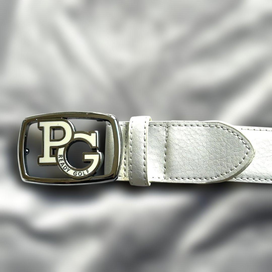 PG READY GOLF ホワイトベルト⚫︎8-079