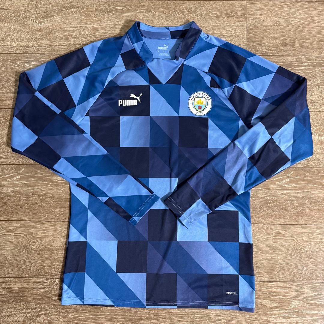 超美品 PUMA マンチェスター・シティFC 裏起毛 トレーニングジャージ L