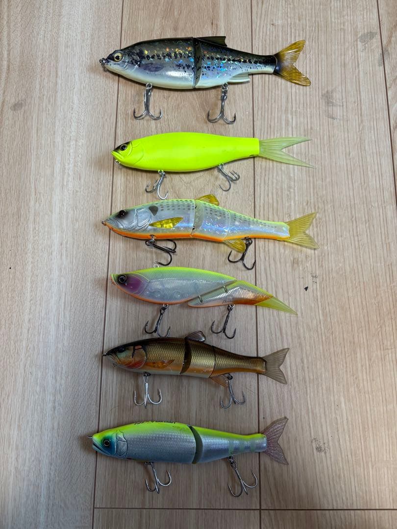バス釣り　シーバス釣り　ビッグベイト6点セット　島根バケツ