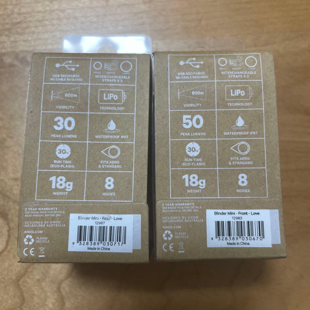 KNOG ノグ　自転車ライト BLINDER 前後セット