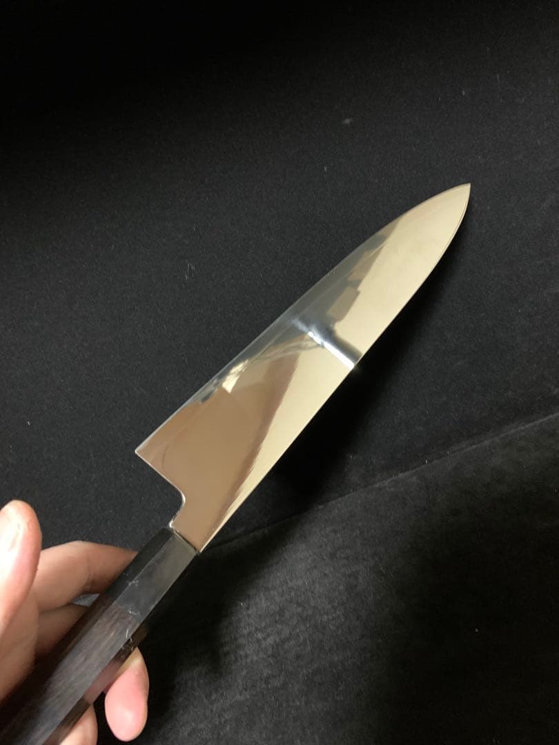 包丁　和牛刀　ハ寸　三枚打　鏡面研磨　切味抜群　箱付　未使用品