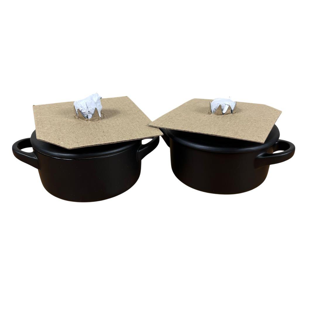 【未使用品】LE CREUSET ミニココット 2個セット マットブラック