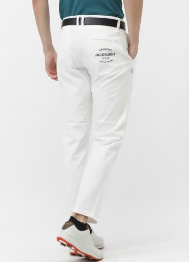 新品 パーリーゲイツ ジャックバニー 2WAYストレッチツイルパンツ(6)LL白
