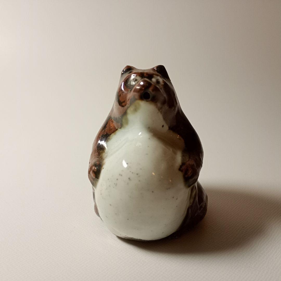 古い磁器　瀬戸焼　狸の水滴