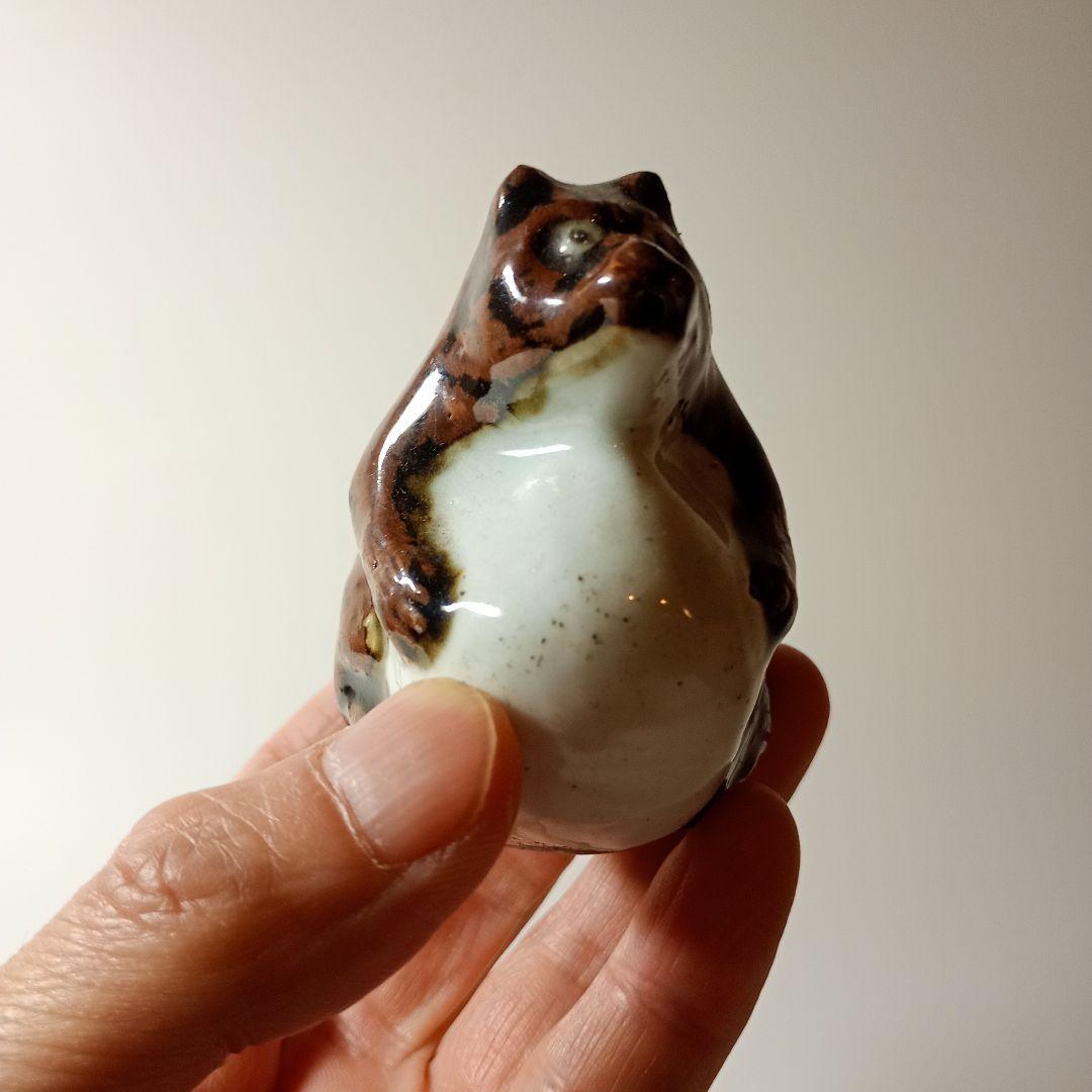 古い磁器　瀬戸焼　狸の水滴