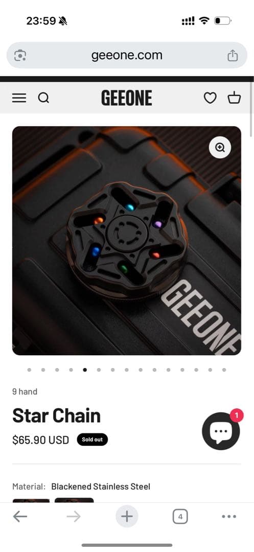 「専用正規品」9hand EDC Star Chain SS製　フィジェットトイ