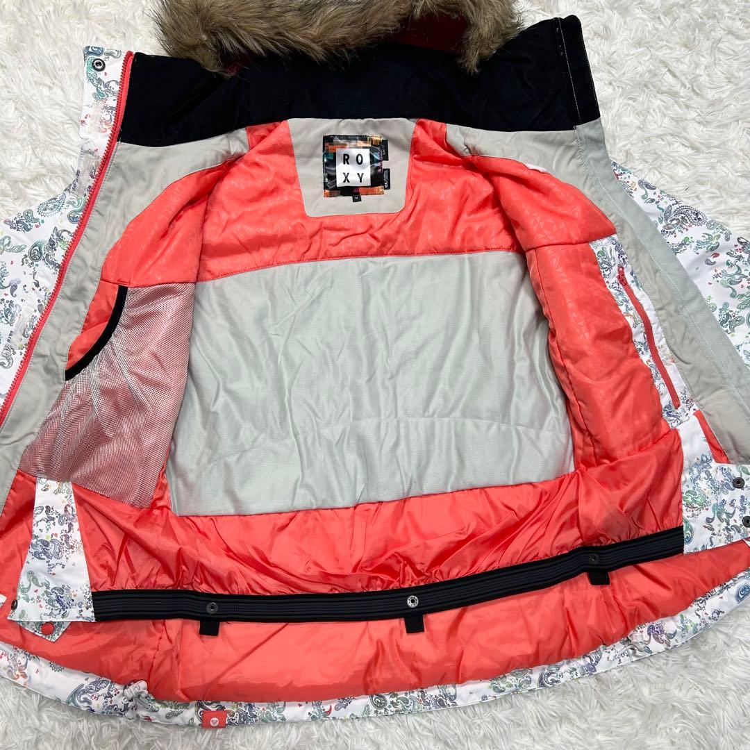 未使用級 ROXY ロキシー スキーウェア スノーボードウェア セットアップ 白