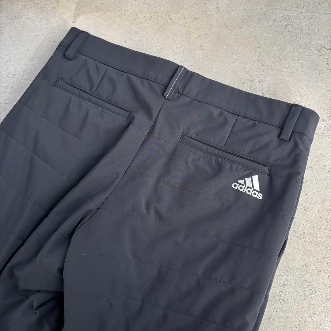 スーさん adidas golf ダウンパンツ 中綿キルティング 防寒