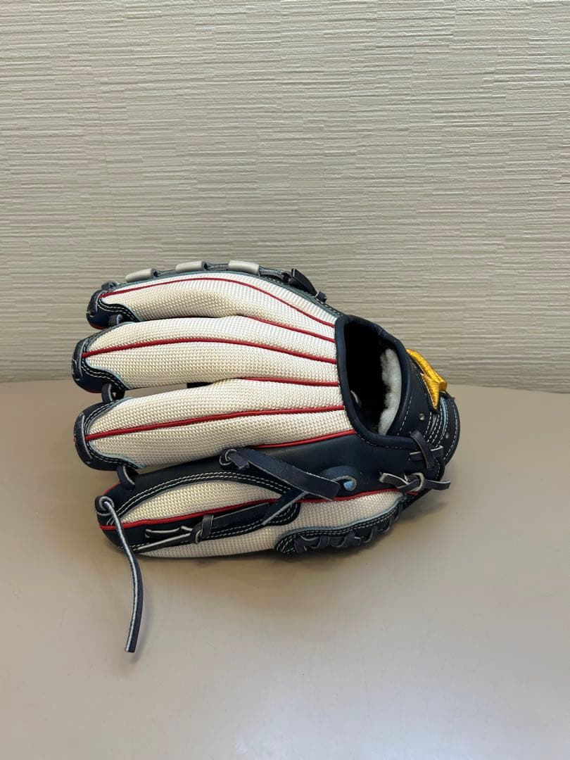 Mizuno Pro 軟式グローブ　ネイビー/ホワイト/レッド　オーダー