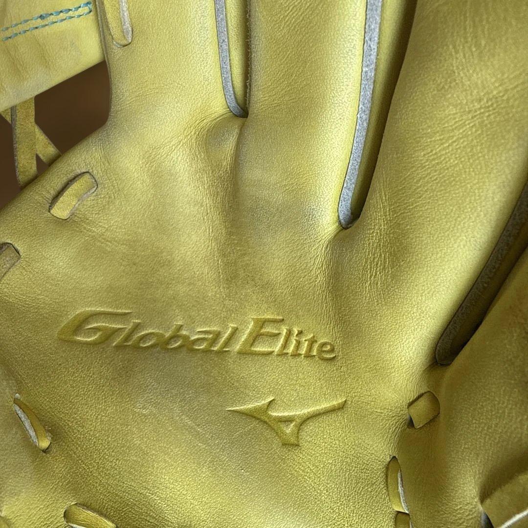 【美品】Mizuno Global Elite 硬式グローブ イエロー