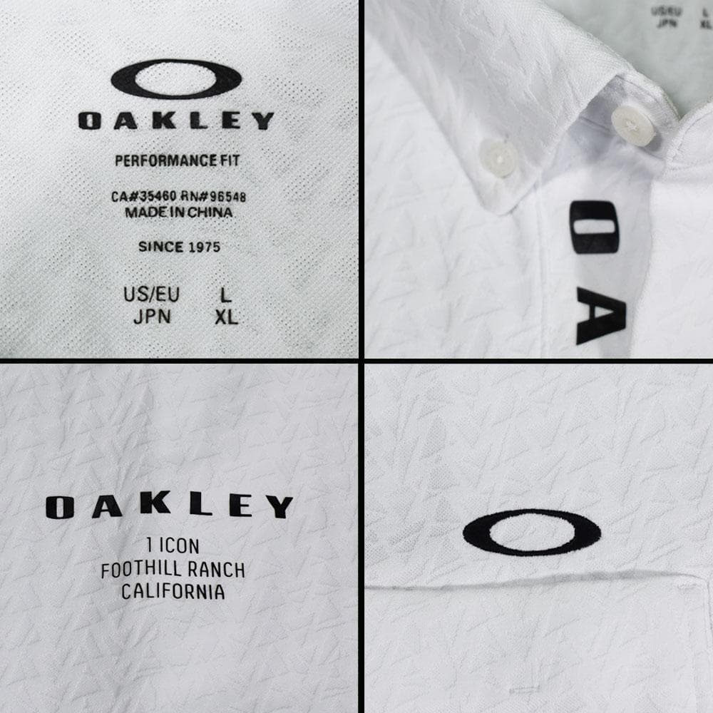 OAKLEY/オークリー ゴルフ 長袖ポロシャツ【ホワイト/XL】新品！