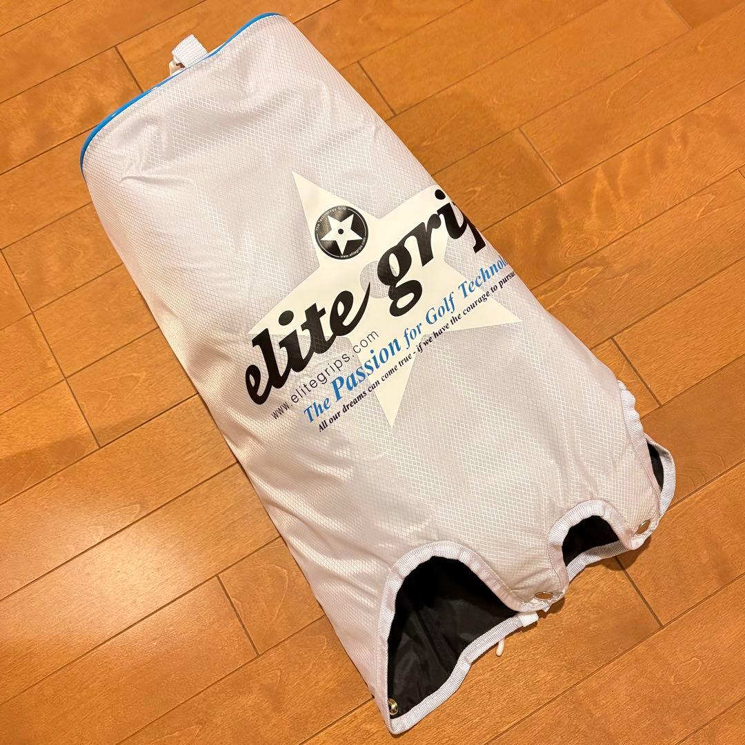 【新品未使用】エリートグリップ　軽量 スタンドキャディバッグ　ホワイト／ブルー