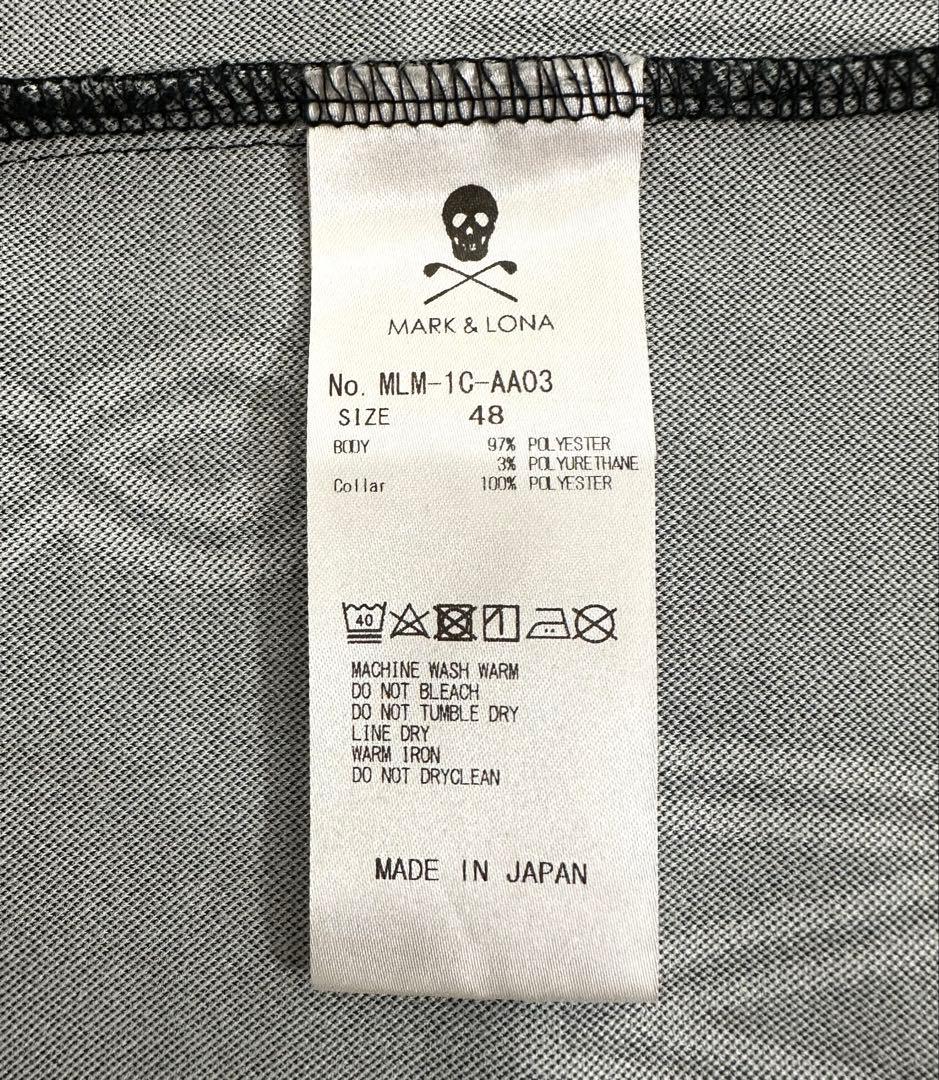 【美品】マークアンドロナ　メンズ　半袖　モックネックシャツ　48 L
