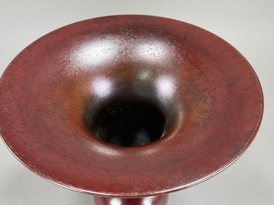 池坊　いけばな　古流　銅花器　華道具　唐銅花器　高さ25.8cm