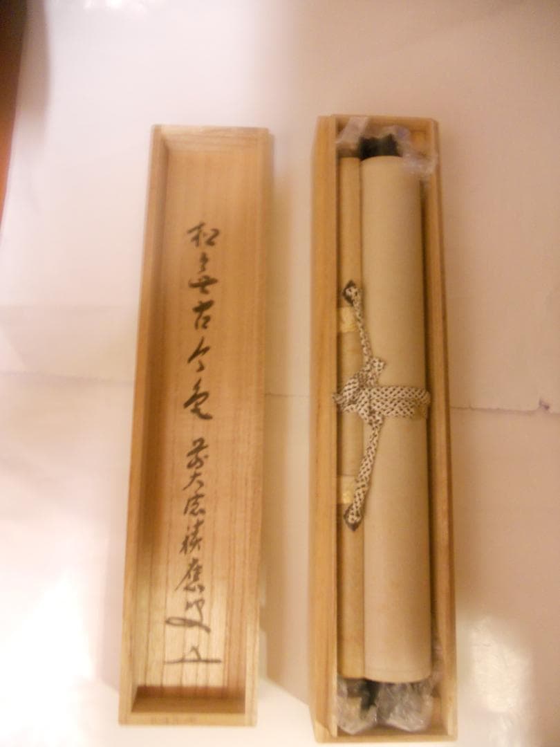 掛け軸 大徳寺 宝林寺 福本積應 『松無古今色』一行書 紙本 茶道具 掛軸 美品
