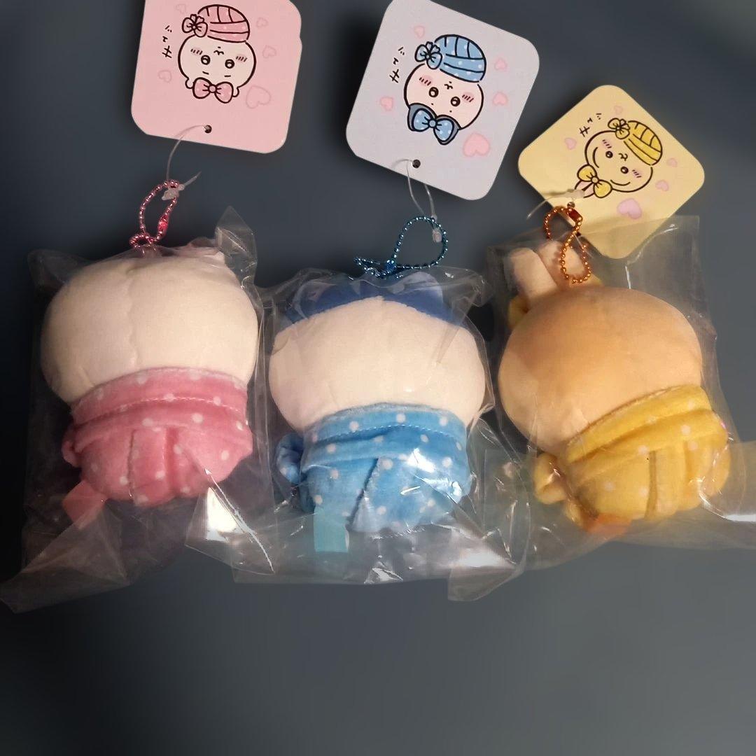 【国内正規品】ちいかわ キュッおくるみぷちミニマスコット 3つセット売り