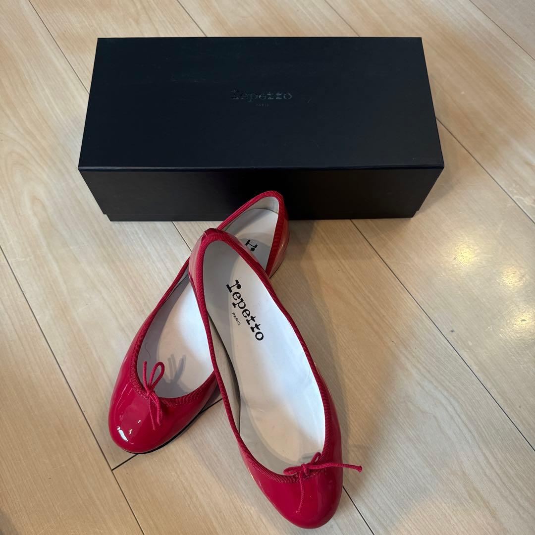 repetto 赤 バレエシューズ 箱付き