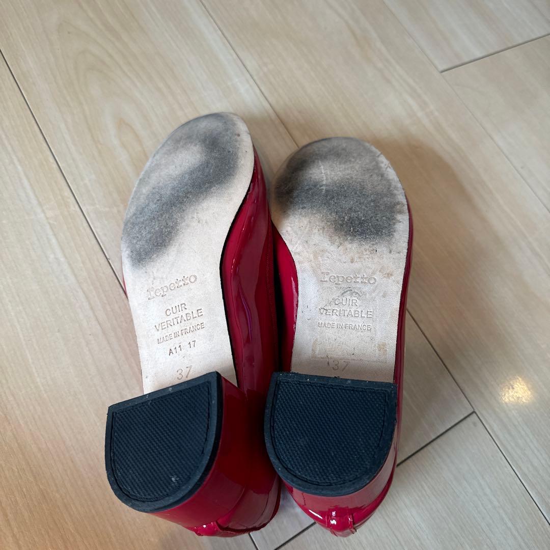 repetto 赤 バレエシューズ 箱付き