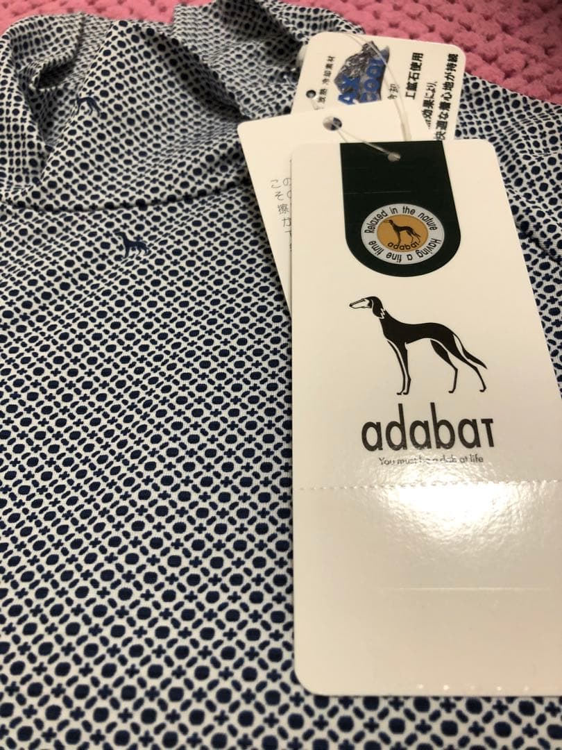 adabat ドット柄 ハイネック長袖シャツ