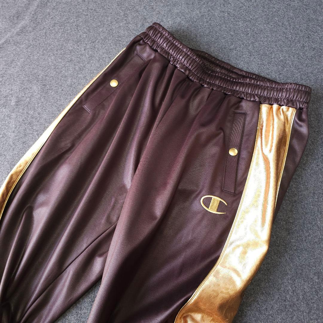 【チャンピオン】希少ブロンズ 人気ロゴネーム×ゴールドライン 長袖セットアップ