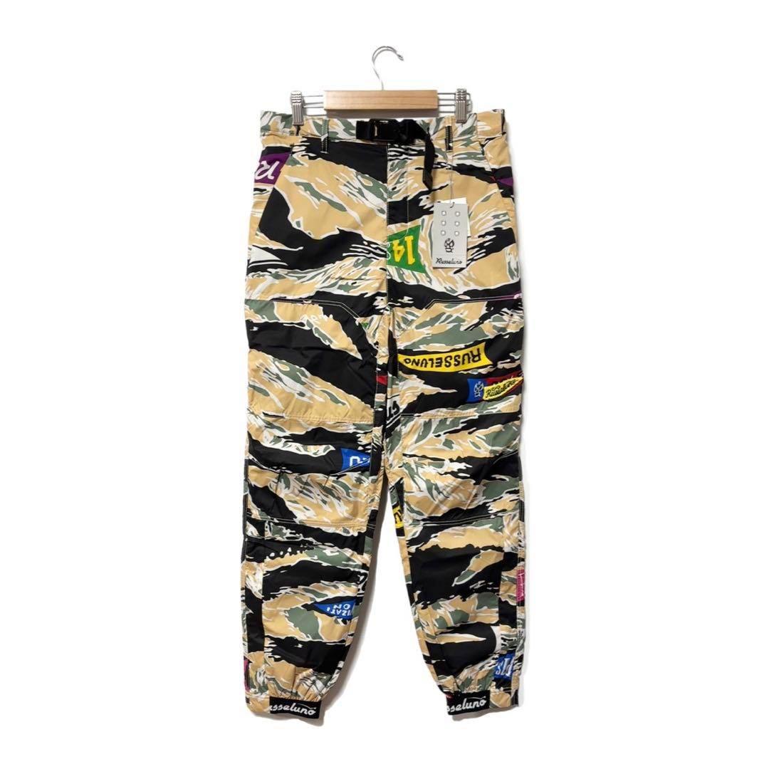 新品 ラッセルノ ゴルフ ウィンドストップ パターン ロングパンツ カモ M 4