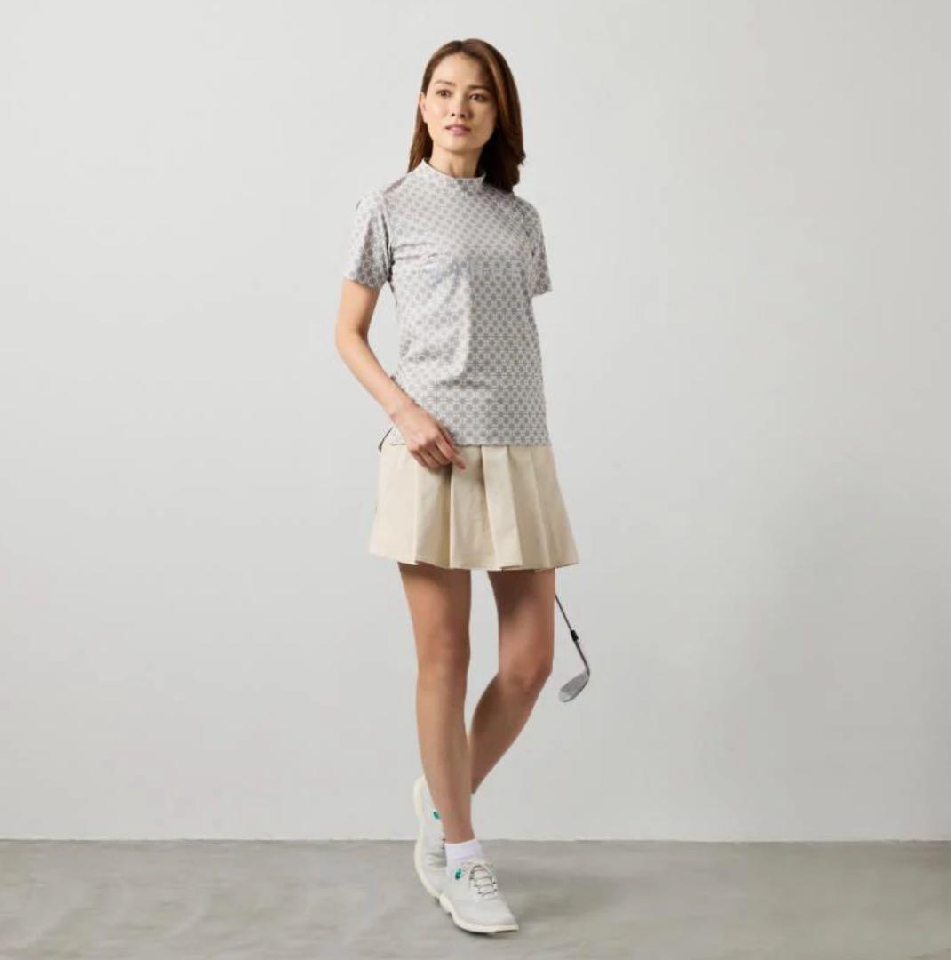 【新品・タグ付き】BANDELレディース モックネック ベージュ×グレー M
