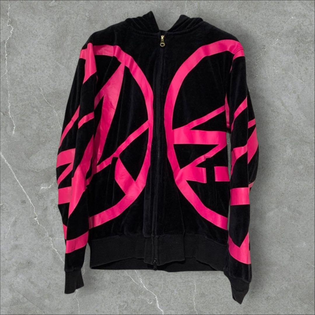 24 karats ベロア セットアップ メンズ ジャージセット M 黒 ピンク