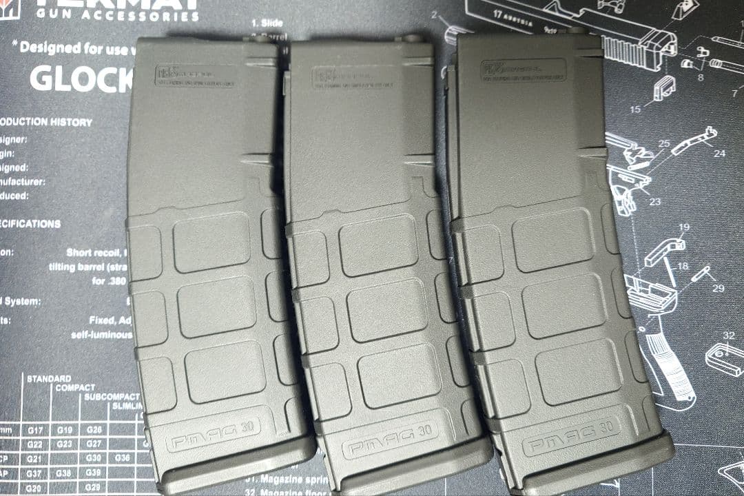 【廃盤】MAGPUL マグプルPTS 次世代M4 PMAG　マガジン 3個