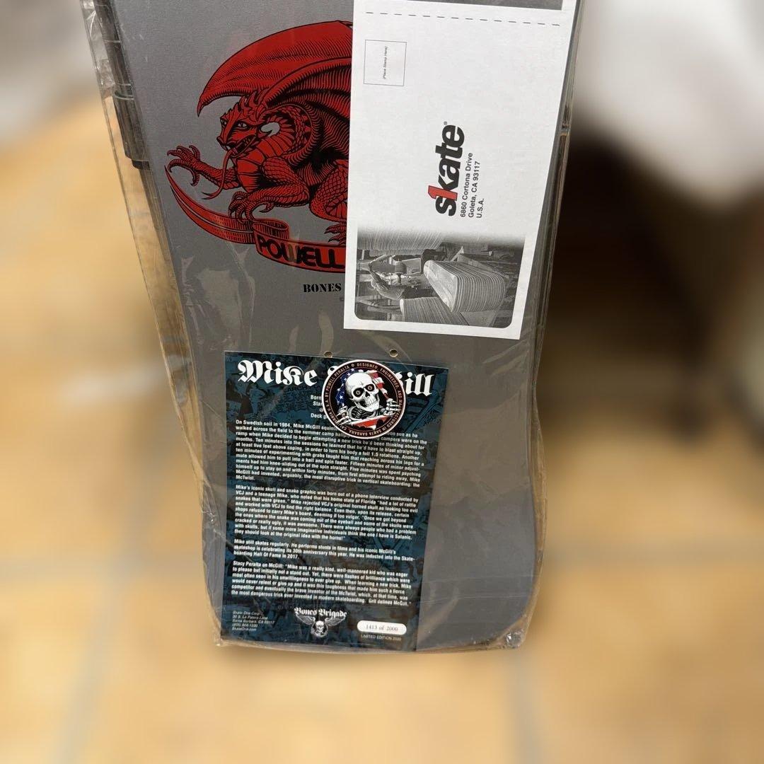 Powell Mike Mcgil Silver スケボーデッキ　10㌅　復刻版
