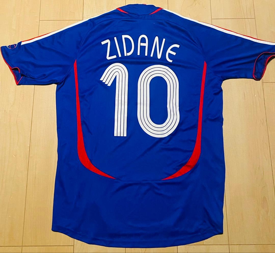 adidasアディダス サッカーフランス代表 ジダン ユニフォーム ゲームシャツ