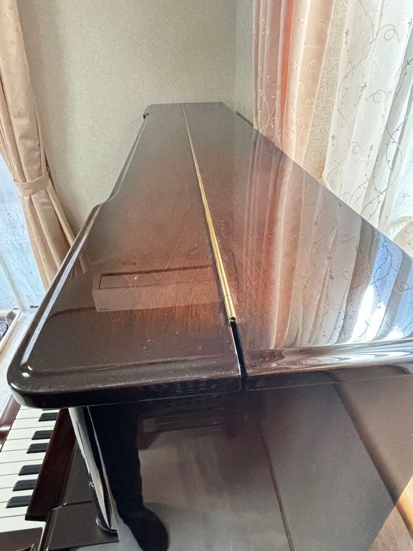 APOLLO 猫足アップライトピアノ ブラウン 椅子付き