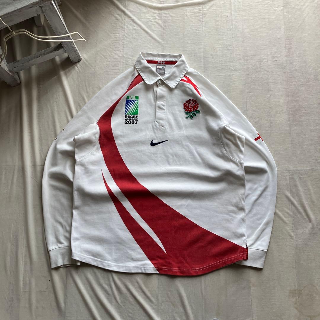 old nike /ラグビーワールドカップ イングランド代表 ラガーシャツ XL