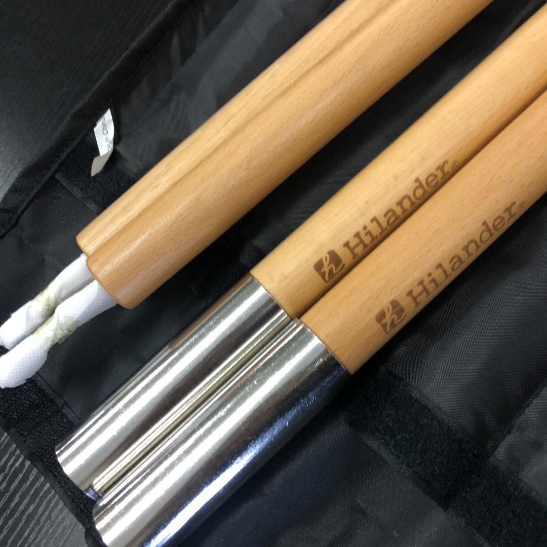 【未使用２セット】ハイランダー ウッドタープポール 180/ヤY30022-G2