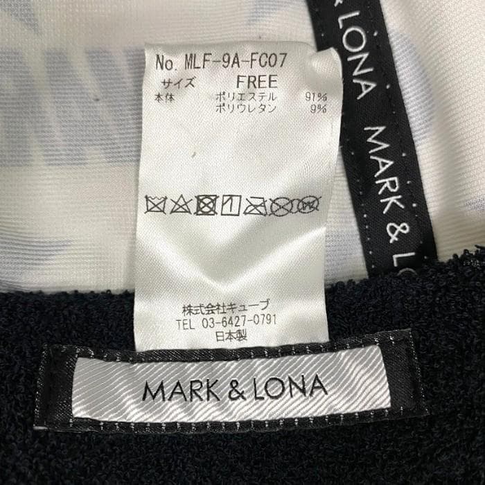 良品 MARK & LONA 日本製 スカルプレート付 ゴルフ キャップ 帽子