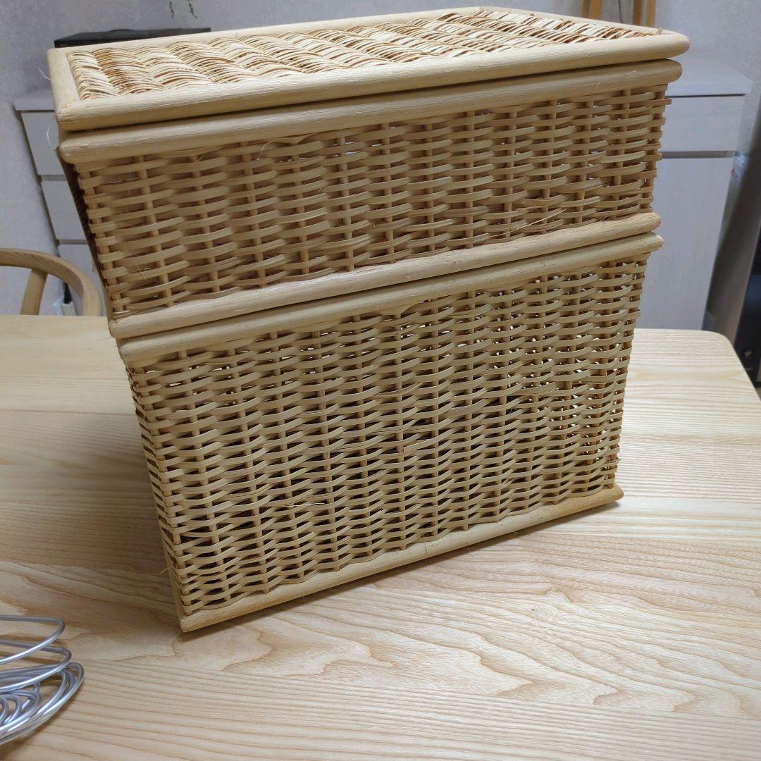 無印良品 バスケット収納セット アルミハンガー