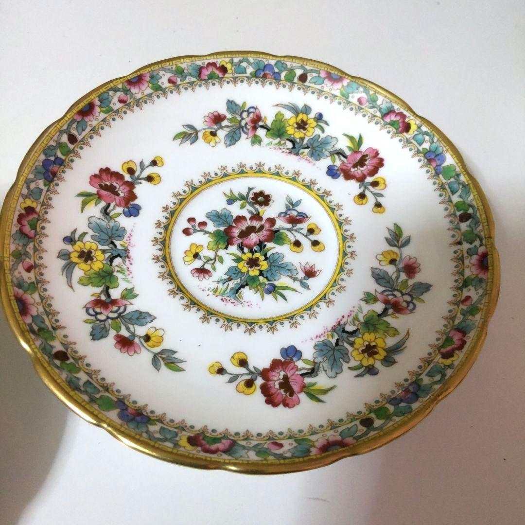 COALPORT Ming Rose ボーンチャイナ花柄カップ ソーサー2客