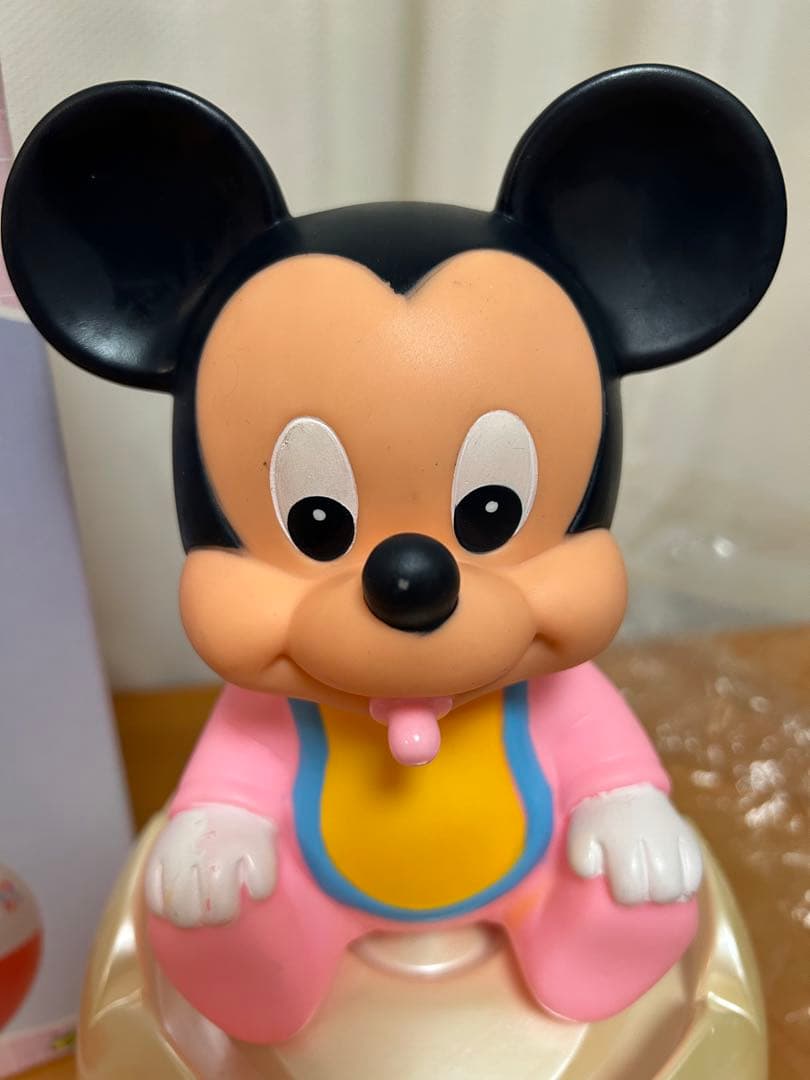 【希少！】クスハラ　ディズニー　ミッキーマウス　赤ちゃんおもちゃ　昭和レトロ