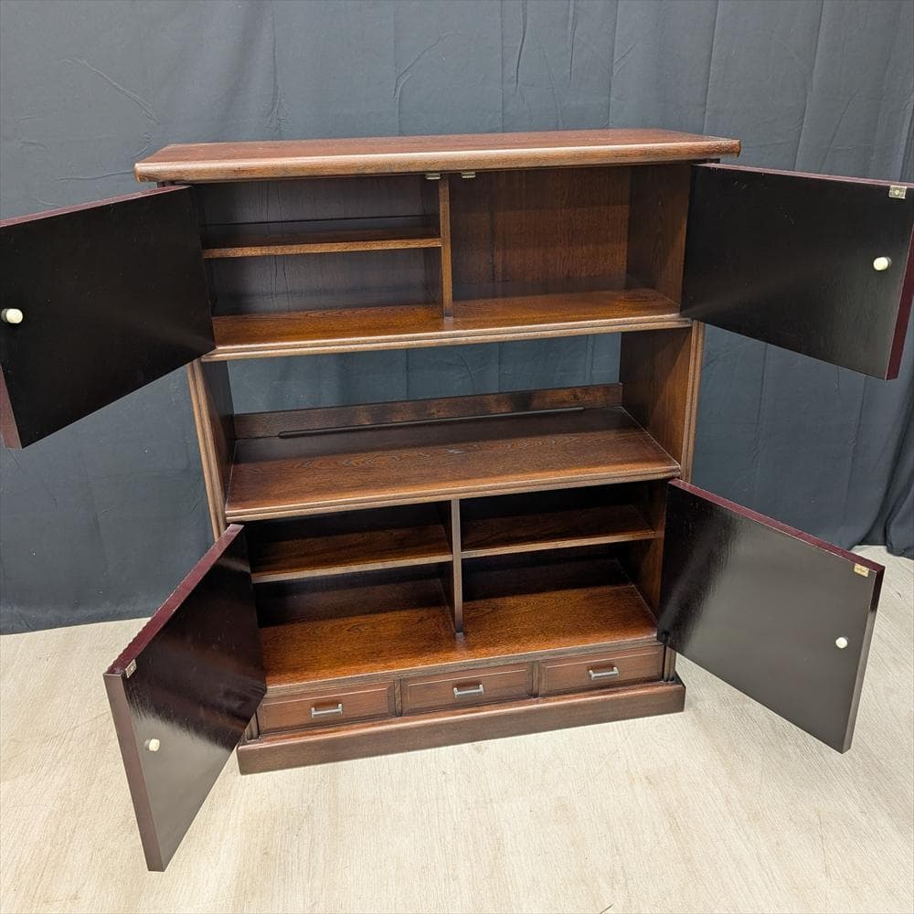 美品　モリシゲ 　飾り棚　茶棚　水屋箪笥　茶箪笥　キャビネット　サイドボード