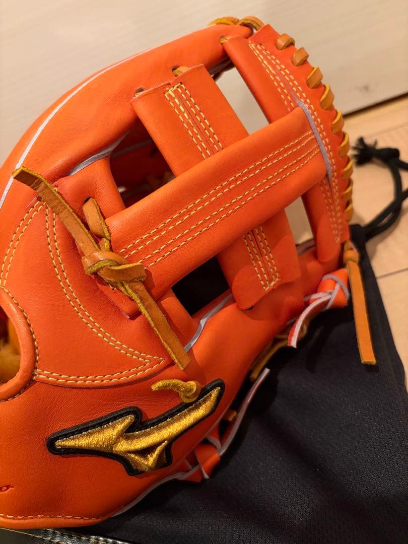 Mizuno Pro 硬式グローブ オレンジ