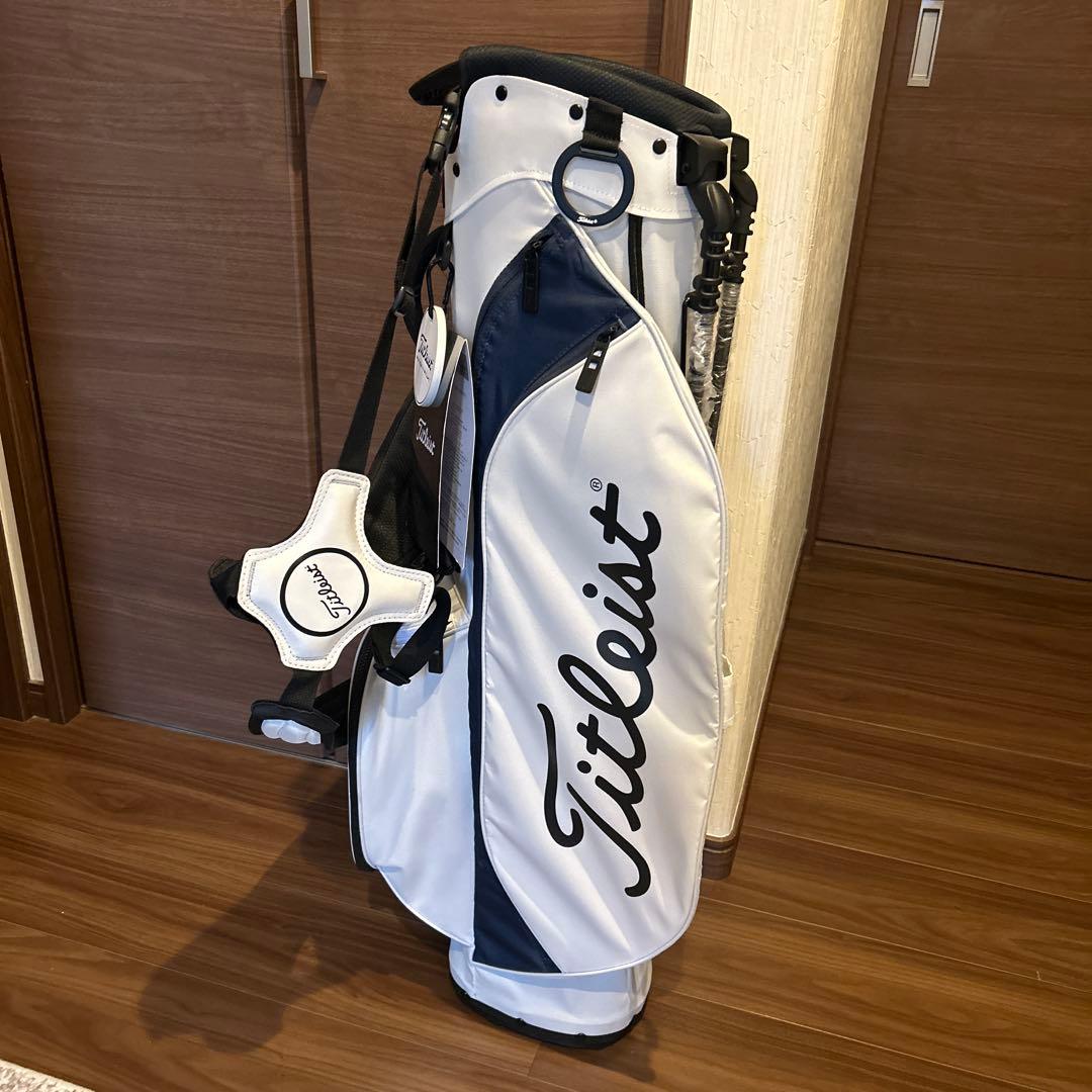 Titleist キャディバッグ ホワイト×ネイビー