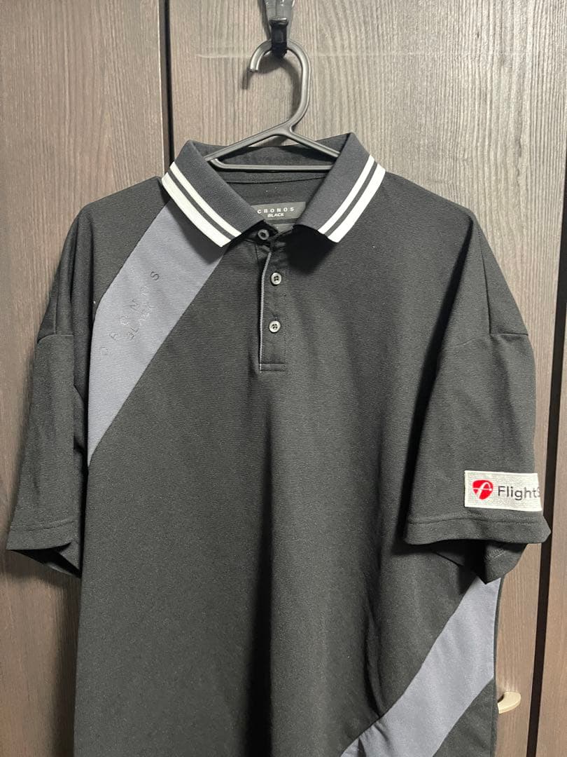【美品】XL CRONOS BLACK クロノス　ポロシャツ　半袖　ゴルフ　黒