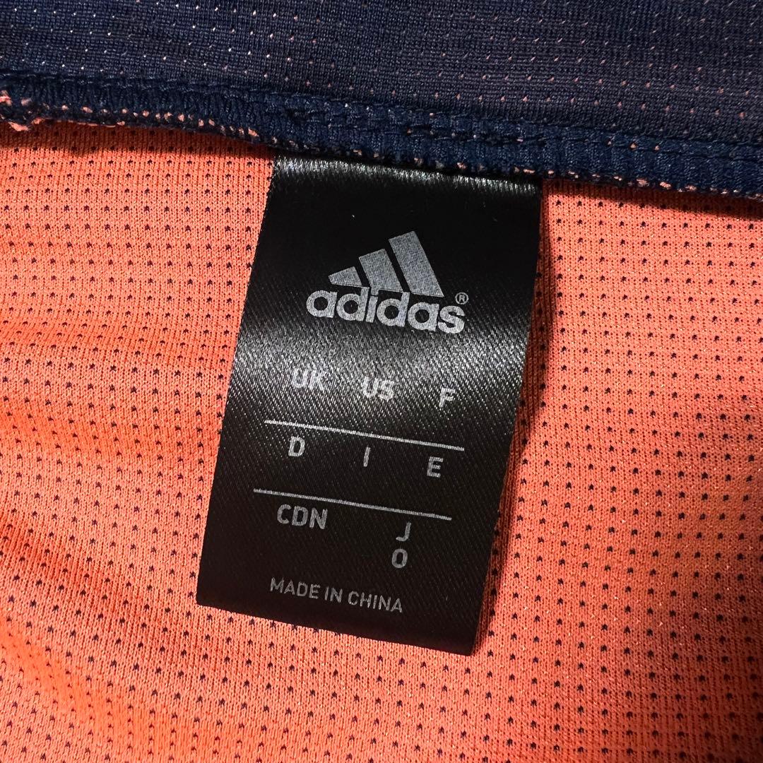 【美品】アディダス　スリーストライプ　トラックジャケット　ジャージ　ネイビー　O