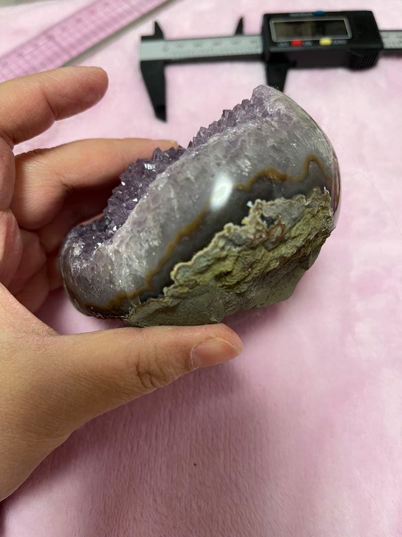 原石 天然石浄化ウルグアイ産 アメジスト ハット　紫水晶クラスター⑤
