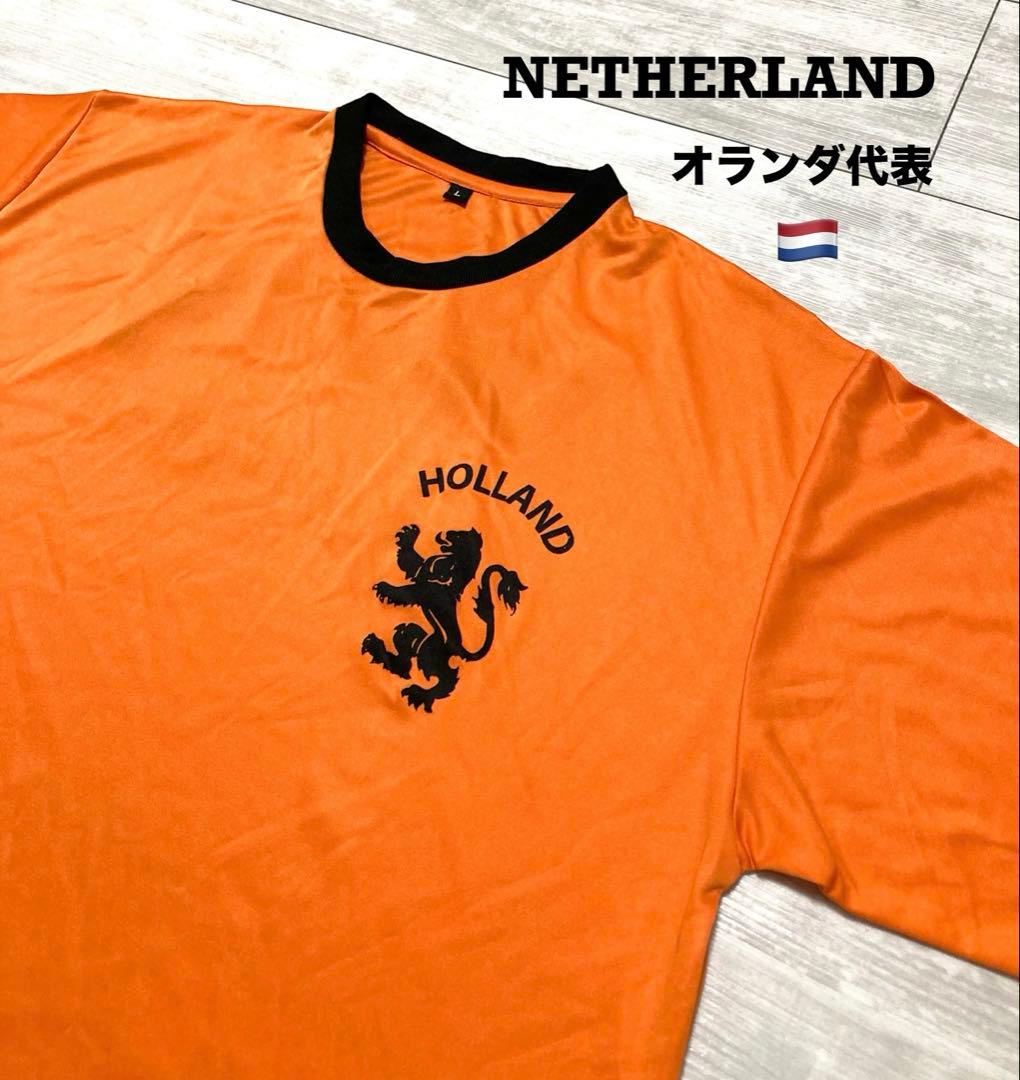 希少品！サッカー オランダ代表 エムブレム× viking メンズ 半袖Ｔシャツ