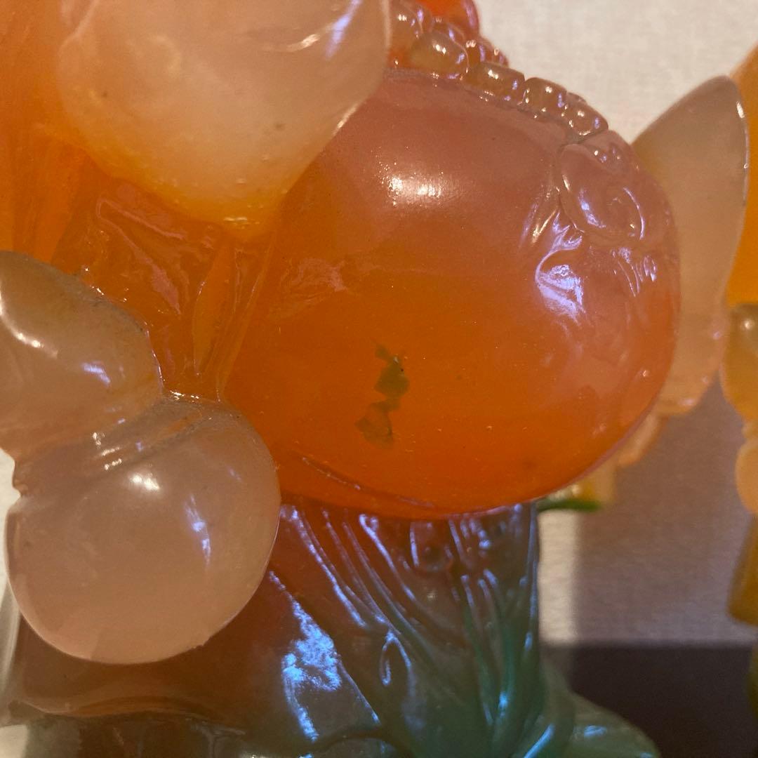 布袋様の置物（高さ18cm）2体セット
