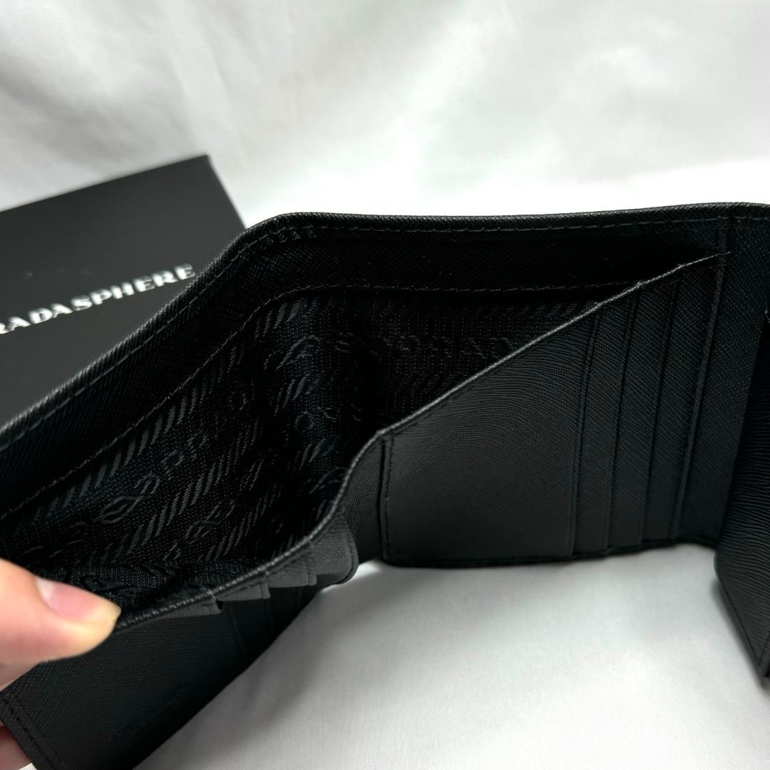 ノベルティ PRADA プラダ 三つ折り財布 ブラック