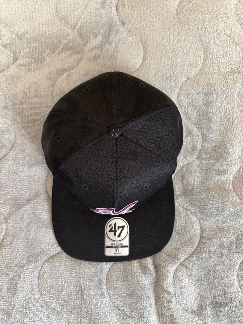 千葉ロッテマリーンズ　NPB 選手仕様キャップ新品　7 1/2プロコレ47
