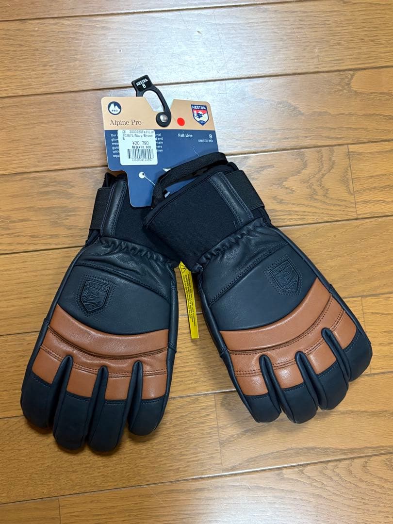 ヘストラ 3000780 スキーグローブ 8 Navy&Brown