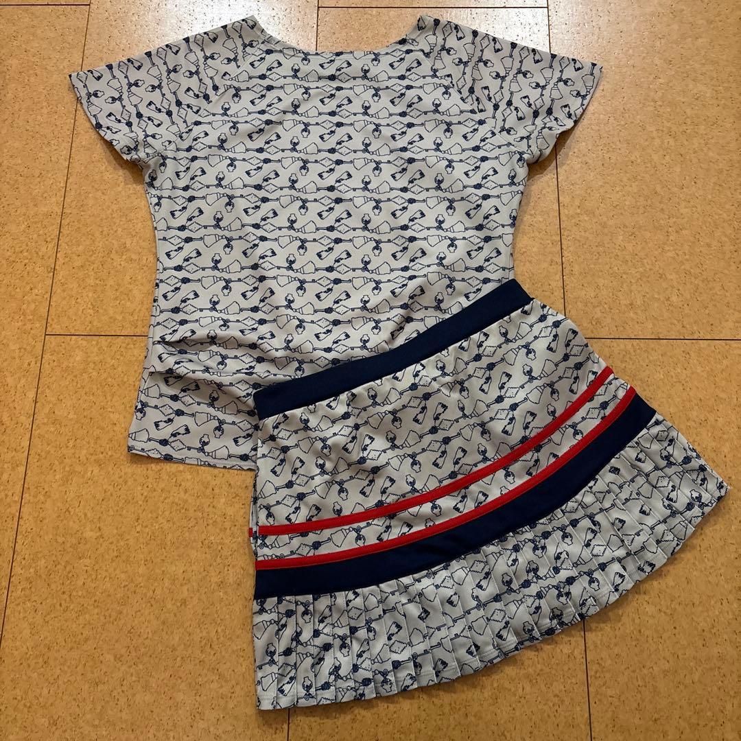 新品　未使用　L M セットアップ　FILA セットアップ　上下 総柄プリーツ